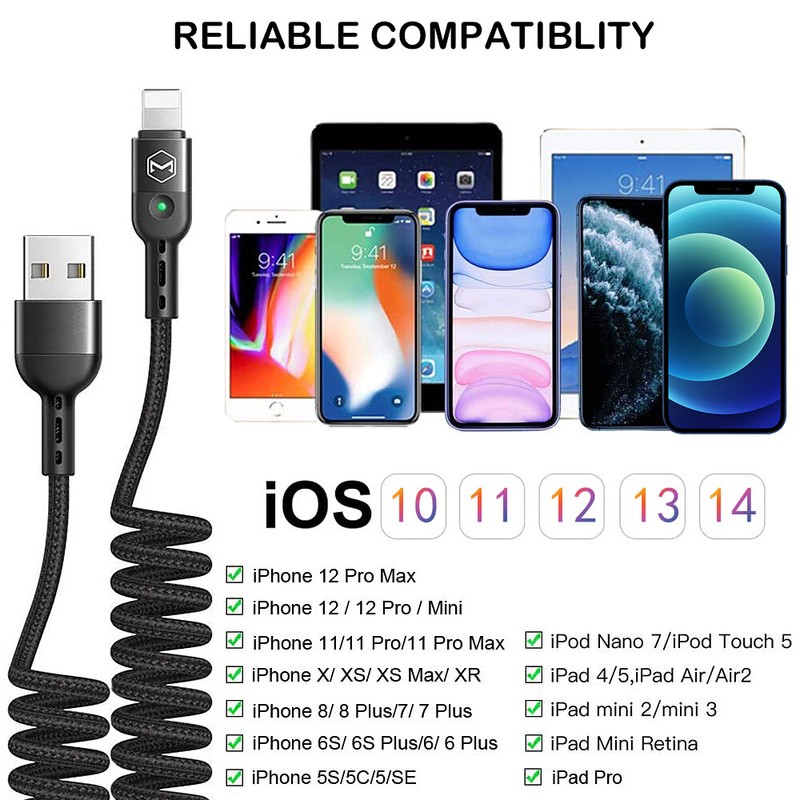 2IN1 Apple MFi 8Pin iPhone/Micro USB Fast Charging Charger Data Sync Cable Cord gallery