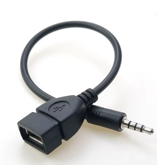 2PCS 3.5mm AUX Male to USB 2.0 Female Audio Adapter Cable Converter gallery