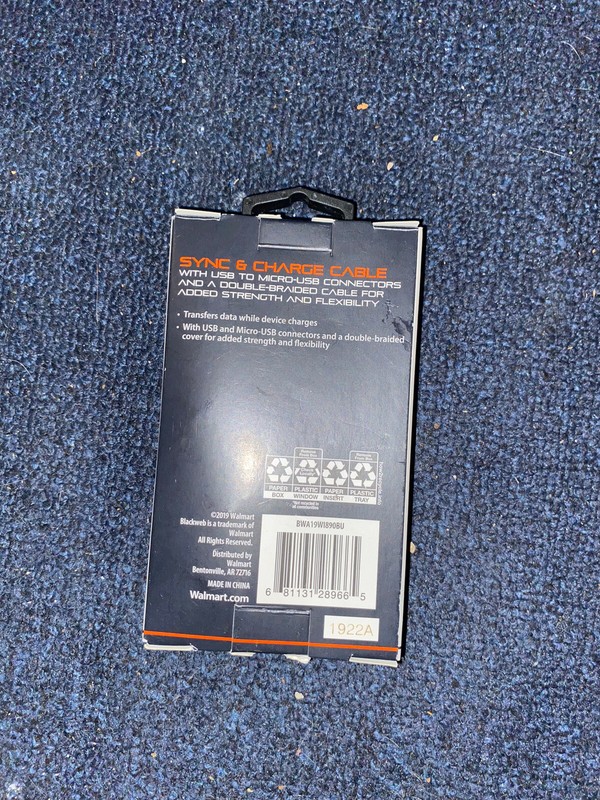 Black web Sync And Charging Cable 3 Foot gallery