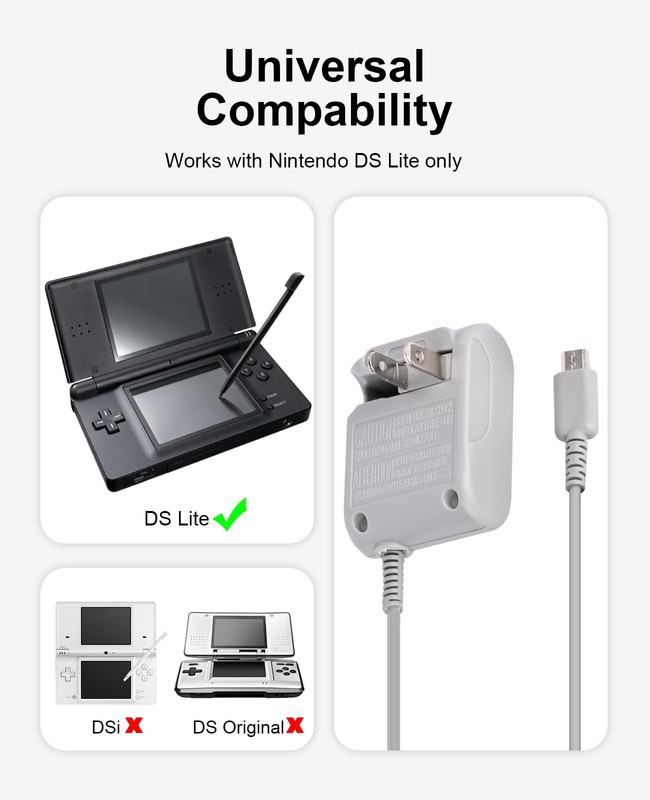 DS Lite Charger Kit, AC Power Adapter & USB Charging Cable for Nintendo DS Li... gallery