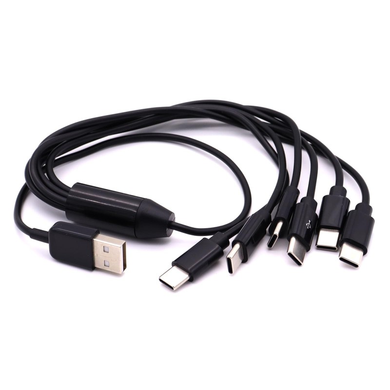 USB A 2.0 To 6 USB Type C 3.1 Splitter Data Charging Charger Cable Wire Cord gallery