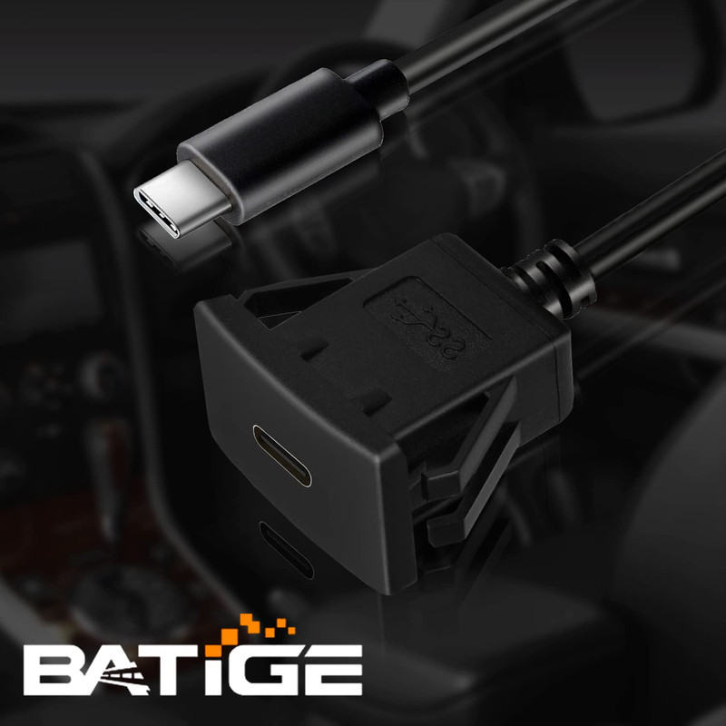 Square Type C 3.1 Car Flush Mount Cable USB C 3.1 Panel Mount Male to Female Ext gallery