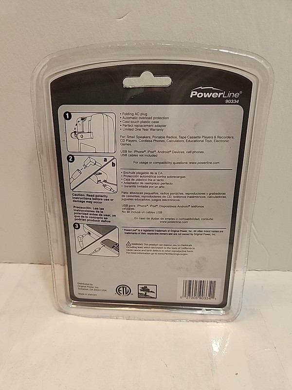 Powerline MULTI-USE AC Adapter USB Power 90334 2.1 Amp New gallery