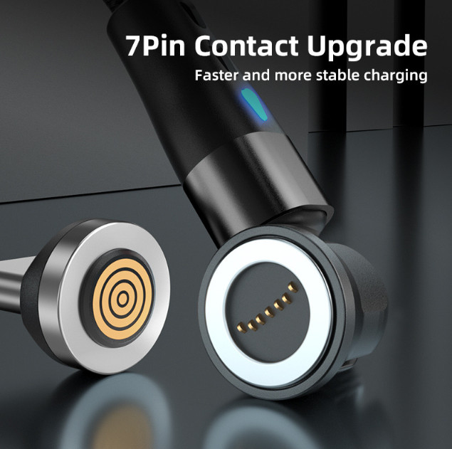 For iPhone 14 13 12 11 XR X 8 7 6 360° Magnetic USB Fast Charger Data Cable Cord gallery