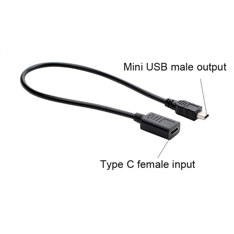 USB C Female to Mini Male Adapter Type C to A Charger Cable Adapter for Phone PC gallery
