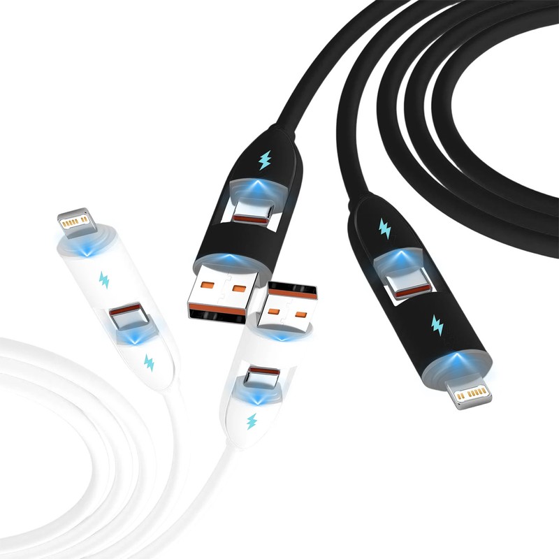 USB-C 2 in 2 Charger Cable 240w Fast charging Cord Usb Type C For iPhone gallery