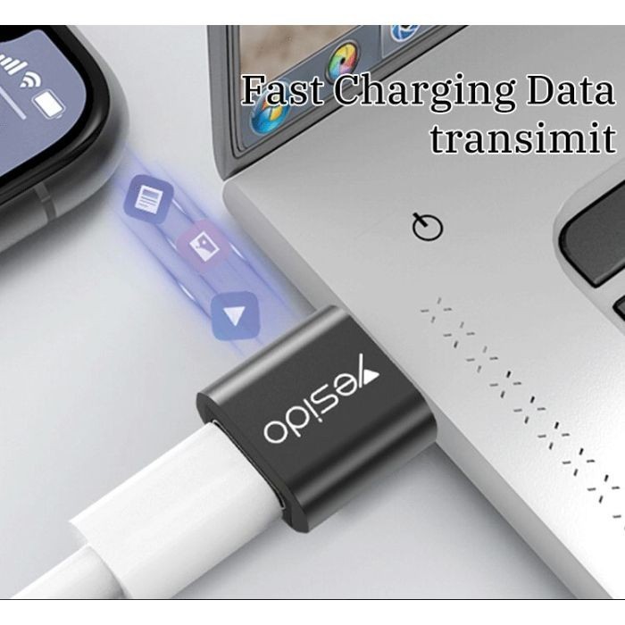 Yesido GS09 OTG Adapter USB-A to Type-C Black For Card Reader Mouse Convert gallery