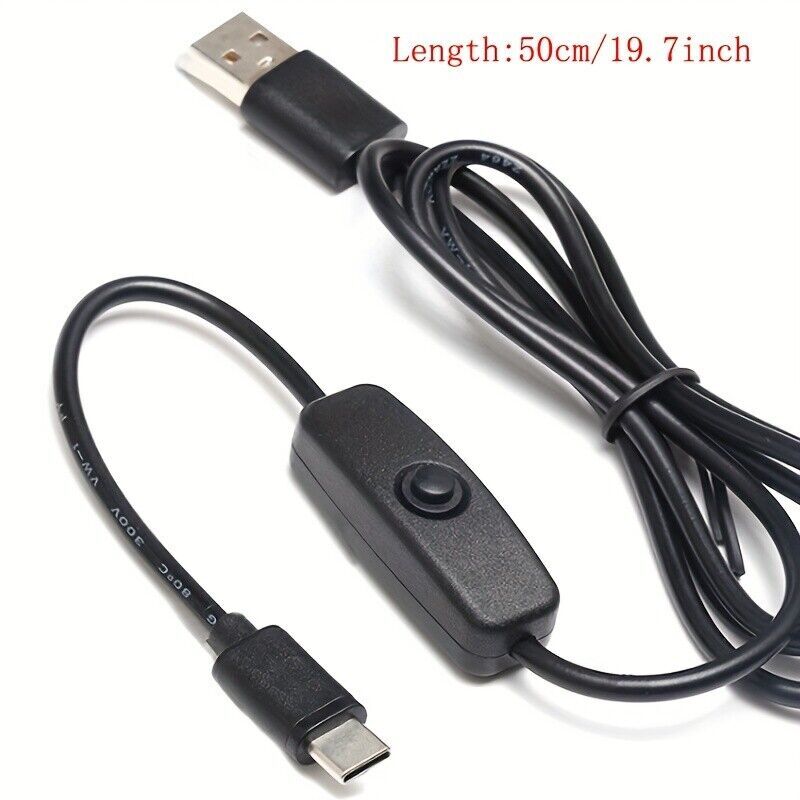 2/5/10-Pack USB Type-C Cable with On/Off Switch, 5V Fast Transfer, Compatible wi gallery