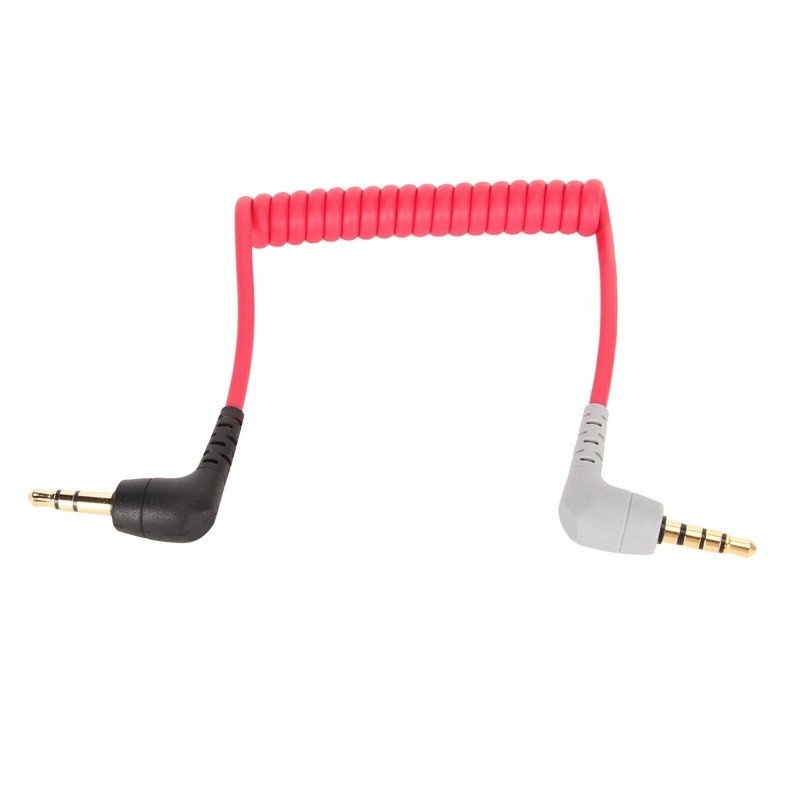 3.5mm to 3.5mm TRRS Cable Male to Male Coiled Right Angle 3.5mm Microphone Patch gallery