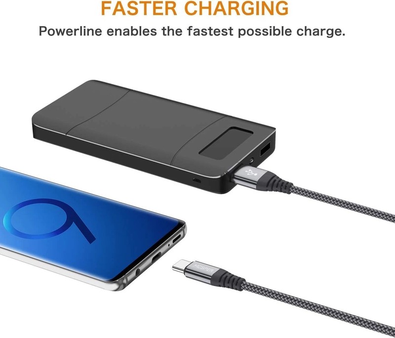 Short USB Type C Cable (2-Pack 1ft), USB A to USB C 3.1A Fast Charging Charger gallery