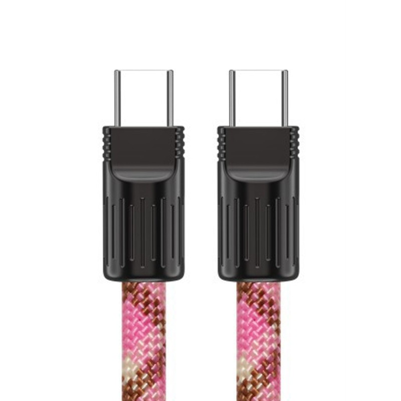60W Type C to Type C Charging Cable Woven Fabric Phone Lanyard Unisex Design