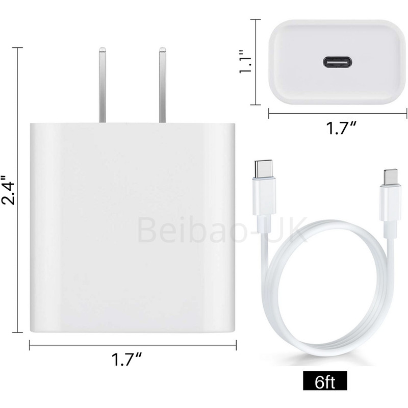 Upgrade 20W Fast Charger Block Type C Cable For iPhone 14 13 12 11 Pro Max XR SE gallery