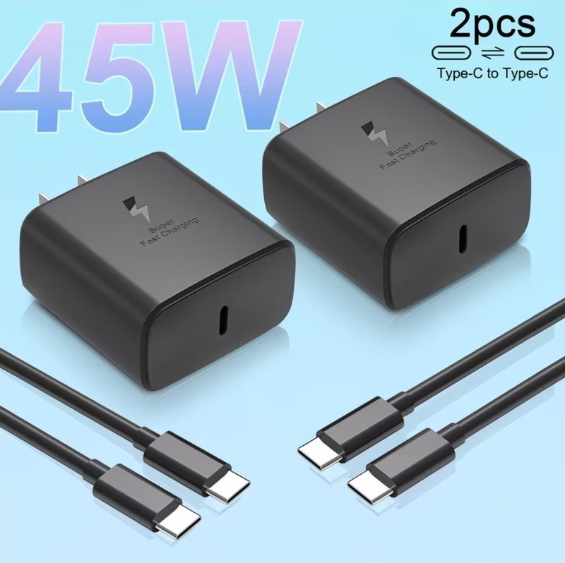 4-Foot Long Type C Cable Combined with a Super Speedy USB-C Charger, Works with
