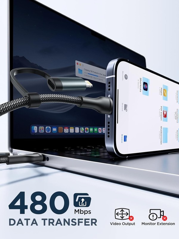 4-in-1 USB Charging Cable Set - MFi Certified & High-Speed Data Transfer gallery