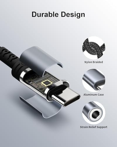 2PACK USB-C Type C to 3.5mm AUX Headphone Jack Adapter For iPhone Android Phone gallery