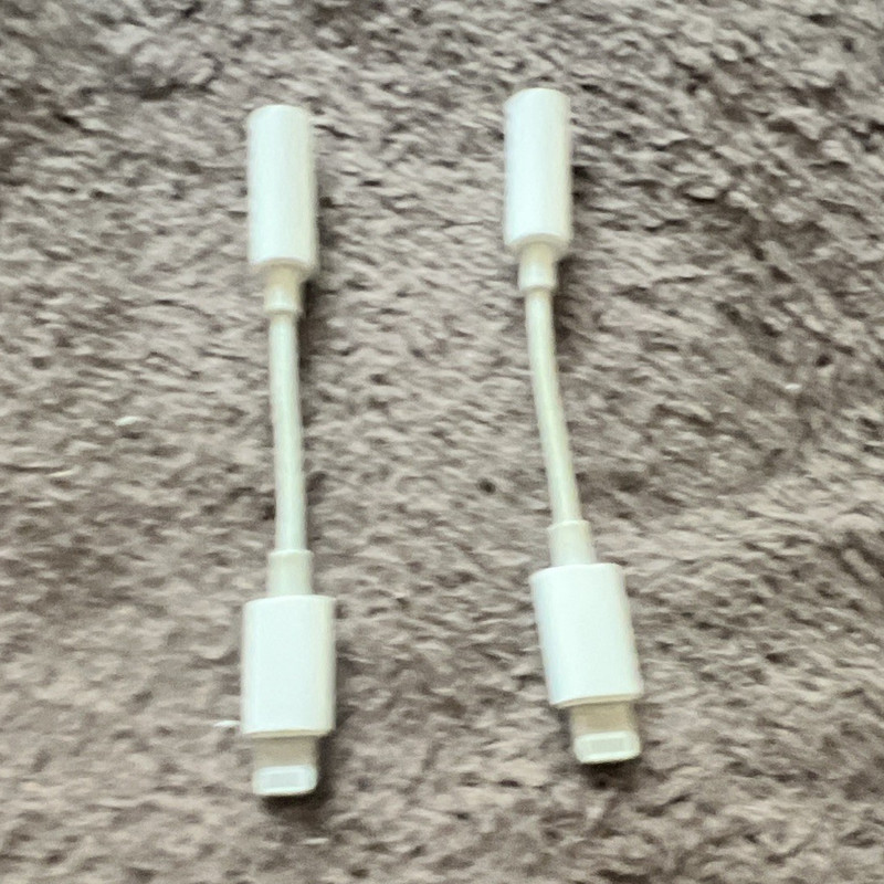 OEM White Lightning Adapter Short Cable Dongles 2-Pack, Universal, 1 Port