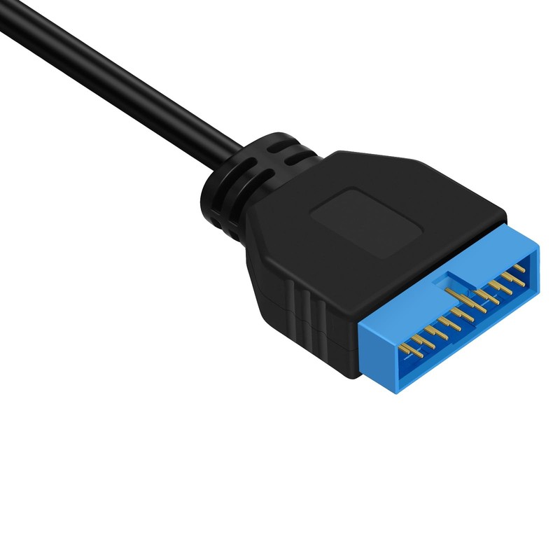 USB 3.0 19/20Pin Male to USB 3.1 Type-E Header Male Extension Cable Adapter f... gallery