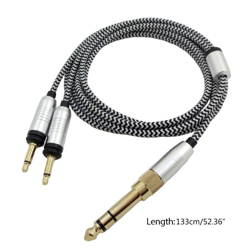 Durable Nylon Cord Cable for Focal ELEGIA Headphones 3.5/6.35mm Connectors gallery