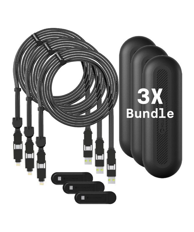 Retractable Multi Charging Cable 6-in-1 Fast Charging USB-C Power Cord Wire