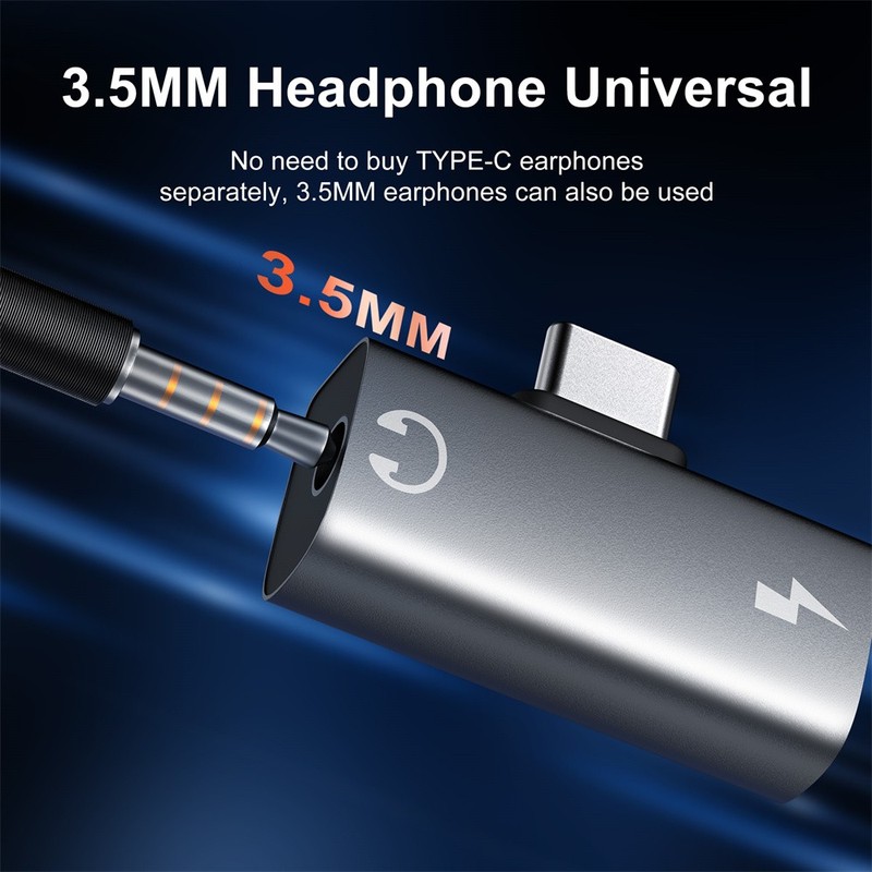 For Meta Quest 3S VR 2 IN 1 Audio Adapter 3.5mm T-Charging Headset Converter New