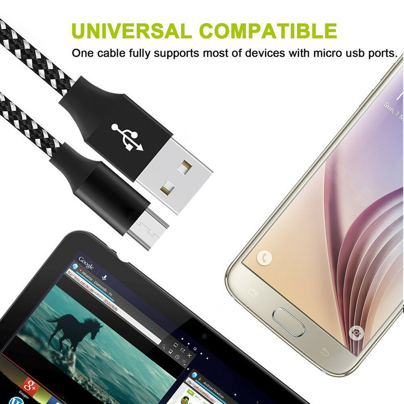 Micro USB Charger Fast Charging Cable Cord For Samsung S7 S6 Android Phone Lot gallery