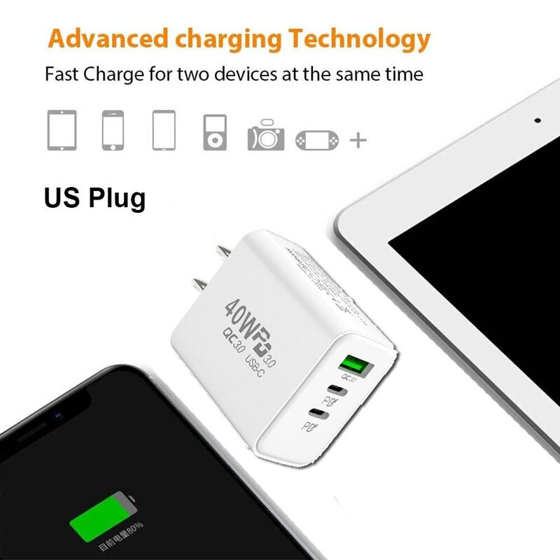 For Samsung A03s A13 A33 A53 A73 A14 40W USB-C PD Fast Wall Charger Type C Cable gallery
