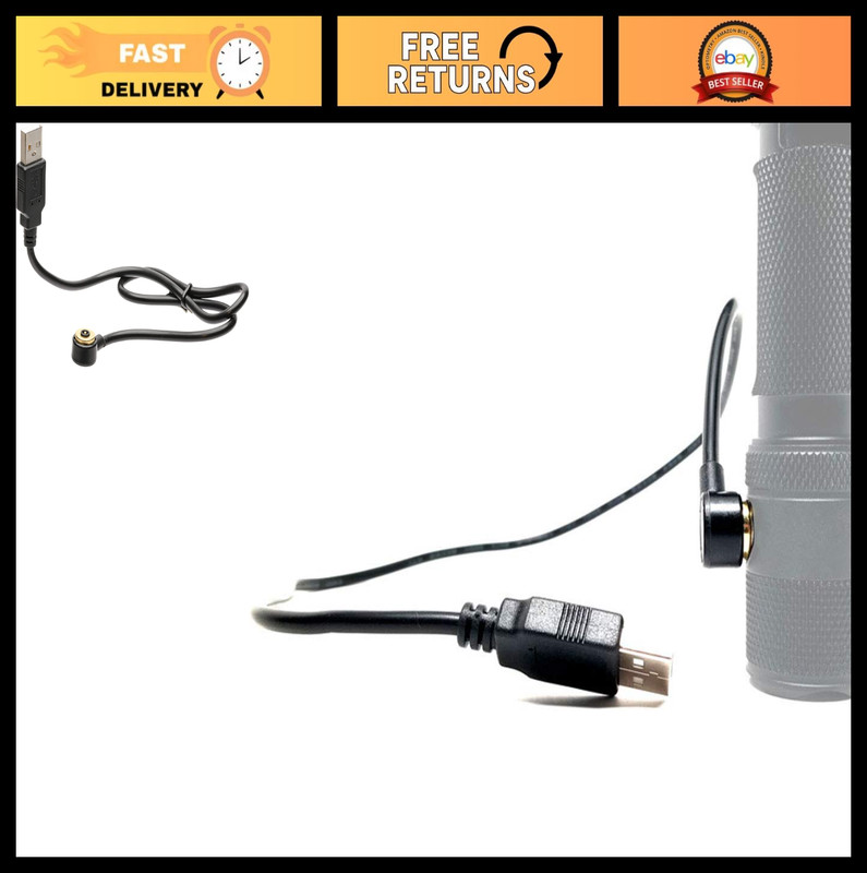 USB Magnetic Charging Cable for M5/M6 Flashlights – Replacement for G1/G2 Models