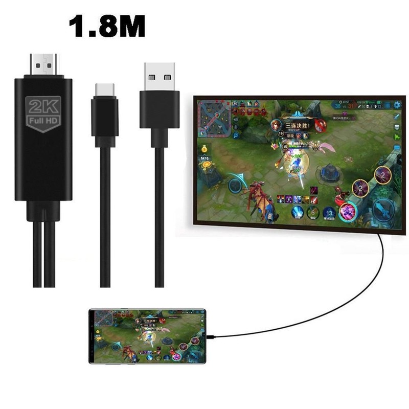USB-C to 2K HDMI HDTV Adapter (APK Installation Required) AV for Cell Phones gallery
