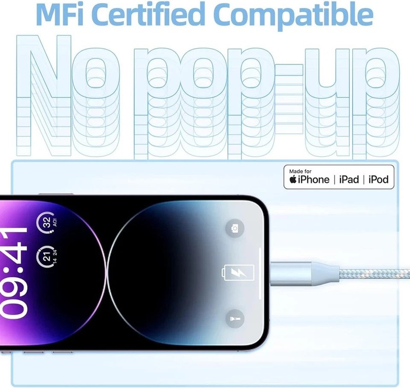 USB-C to Lightning Cable 3 Pack 6FT Apple MFi Certified Fast Charging gallery