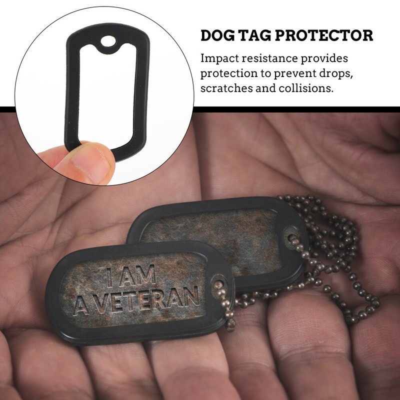 12PCS dog tag silencer Dog Tag Protector Tag Silencer rubber silencer gallery