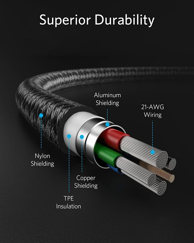 Anker Nylon USB-C to Lightning Fast Charging Cable MFi Certified for iPhone 13 gallery