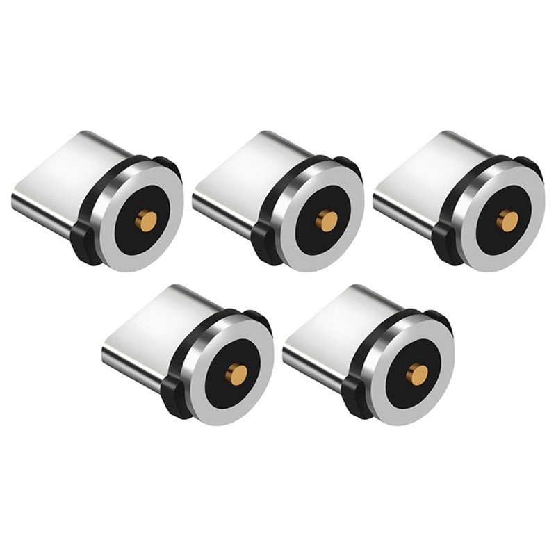 5PC Round Magnetic Cable Plug 8 Pin Type-C Plugs Fast Charging Phone Magnet2280