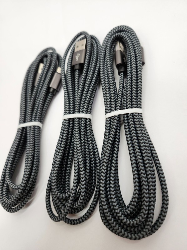 Heavy Duty Micro USB Fast Charger Data Cable Cord For Samsung Android LOT OF 3!
