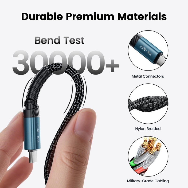 15FT USB C to USB C Cable 240W Fast Charging, Extra Long PD 3.1 Type C Cord, ... gallery