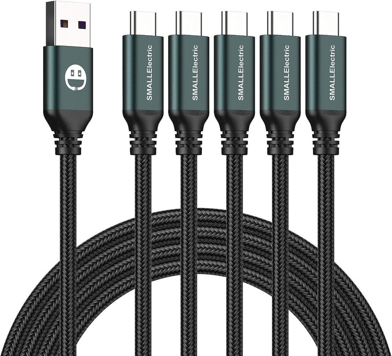 Braided Fast Charging Cable 5-Pack 3FT for LG G7 G6 G5 Green gallery