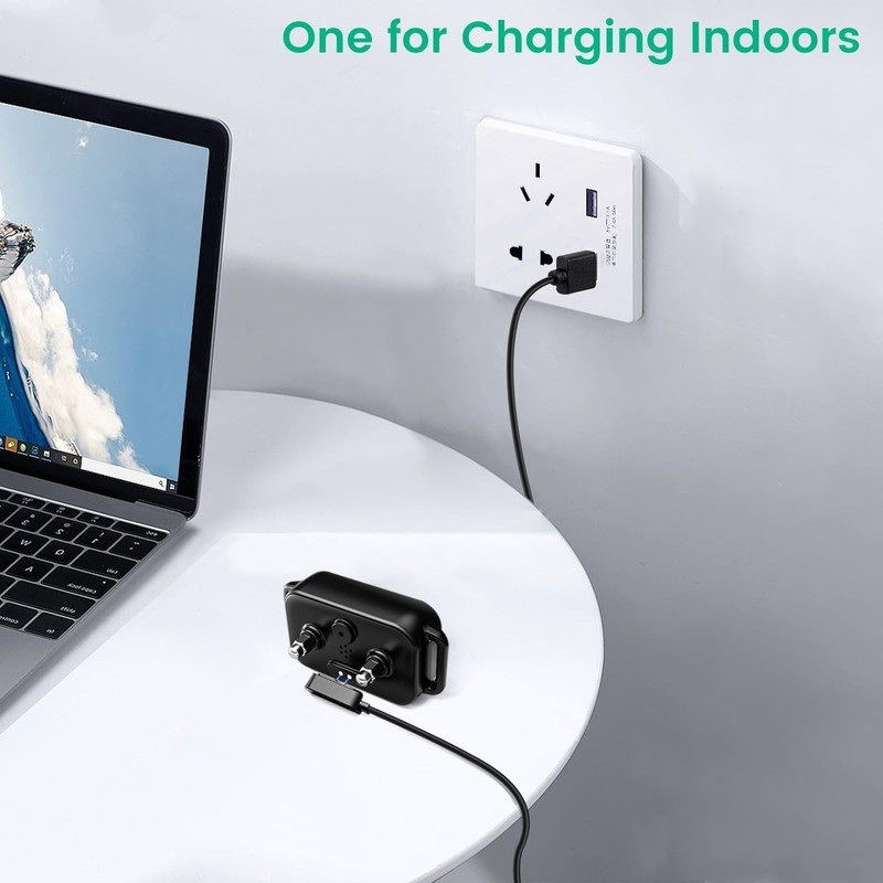 2-Pack Magnetic Charger for DINJOO Dog Bark Collar, USB Charging Cable, Black gallery
