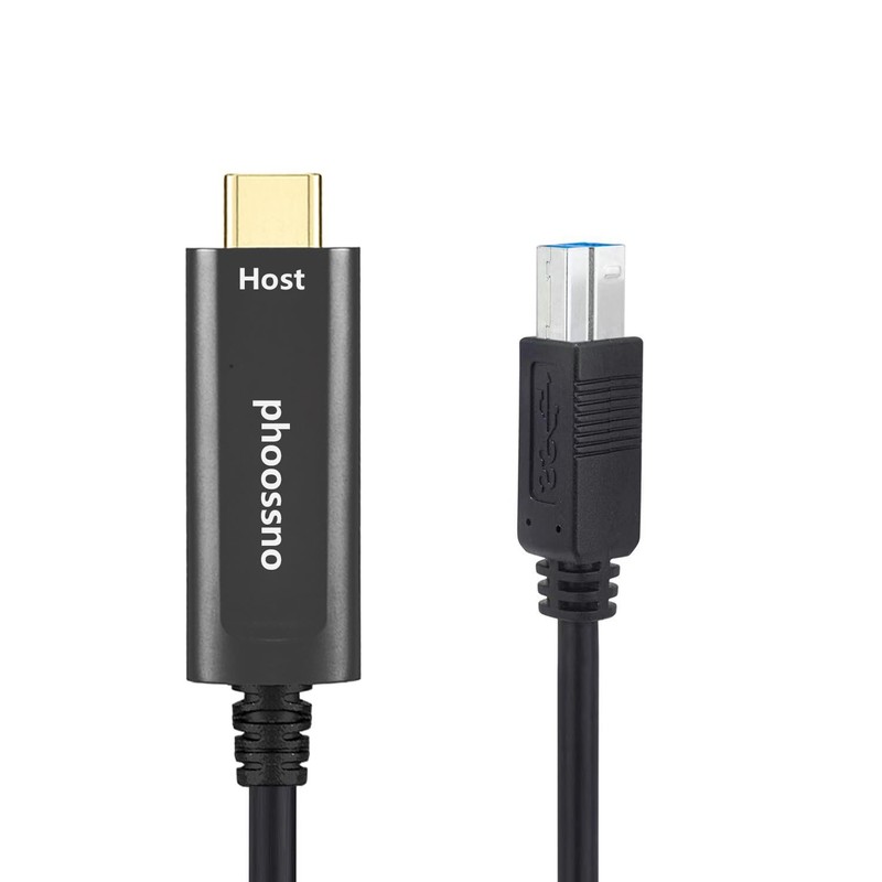 phoossno USB Type C to B Extension Cable Active Optical USB 10Gbps 50ft 15m gallery