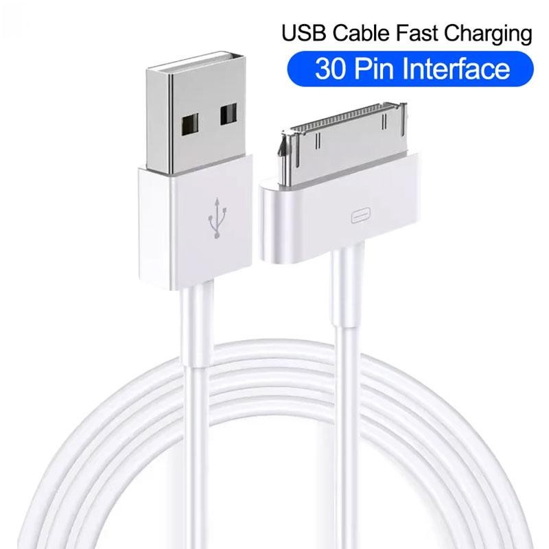 30 Pin USB Data Sync Cable Charger for iPhone 4 4G 4S 3GS i'Pod Nano i'Pad 1/2/3