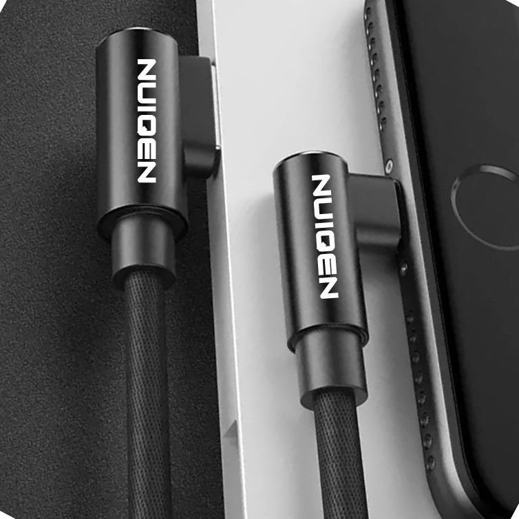 2X USB Type C Nylon Right Angle Charging Cable gallery