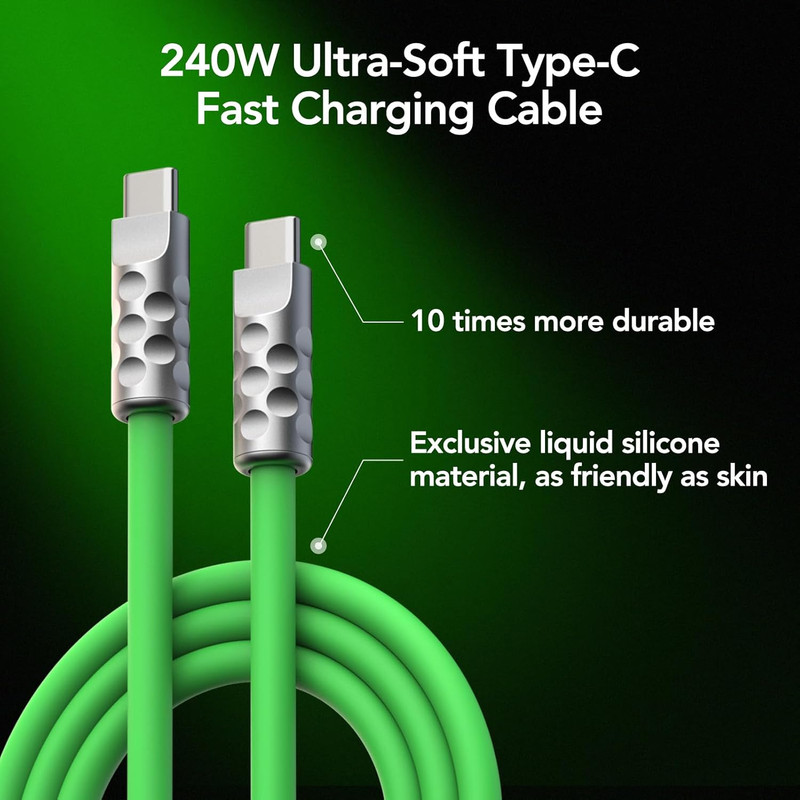 240W USB-C Charge Cable (5Ft) - Fast Charging Cord for Iphone 15/16, 15 Pro Max gallery