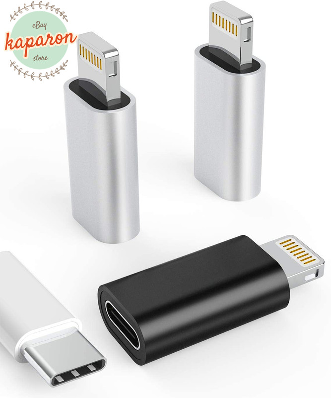 USB C to iPhone Extender Adapter Male to Female Charger Extension for iPhone x3