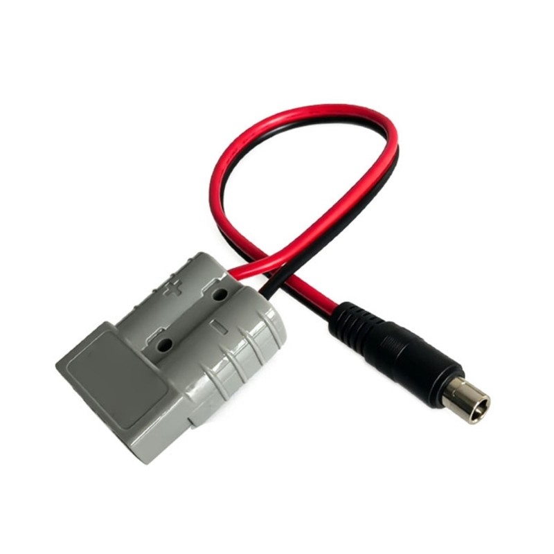 Backup Battery Charging Cable with 8.0 X 2.0Mm Round Tip and Gray 50A End