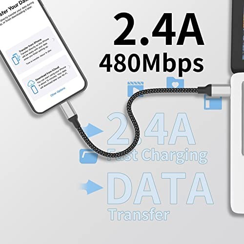 USB C to Lightning Cable 1Ft, 2Pack Short Iphone Charger Cord Mfi Certified Brai gallery