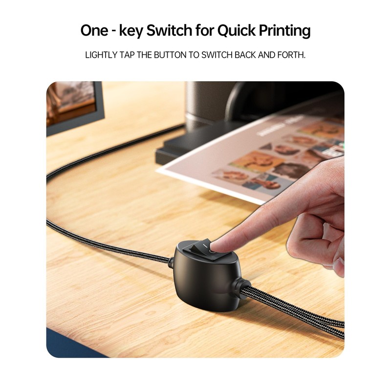 Printer Cable Splitter 2 in 1 Out, USB 2.0 Sharing Switch for Two Computers t... gallery