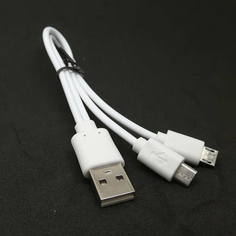20cm USB Male To Dual 2X Micro Male wall Charger Sync Power Y Cable phone gallery