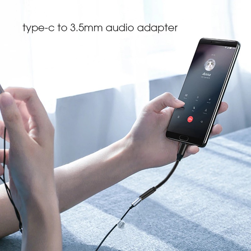 2x USB C To 3.5mm Jack Earphone AUX Audio Adapter Cable for Smartphones Samsung gallery