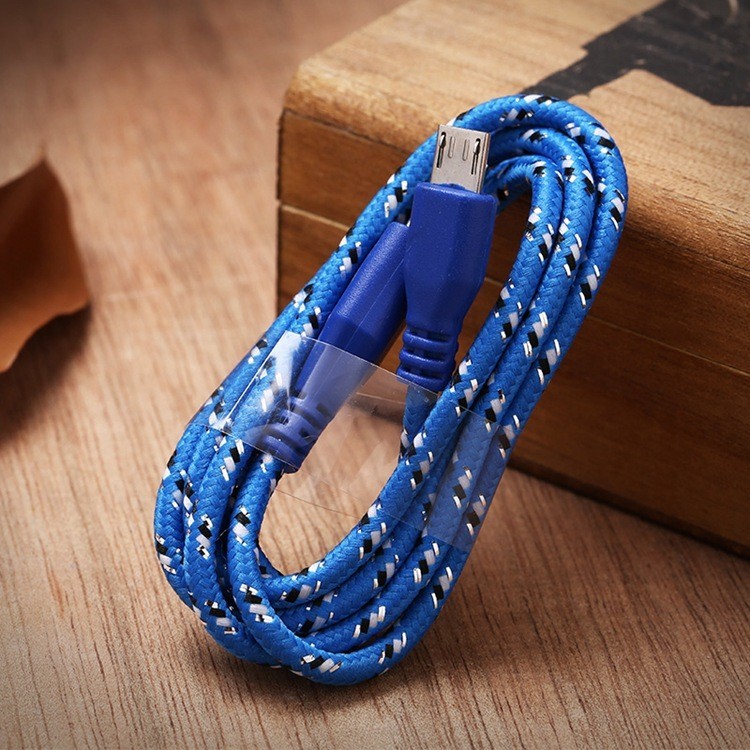 3M/10Ft Long Braided Micro USB Data & Sync Charger Cable Cord For Smart Phones