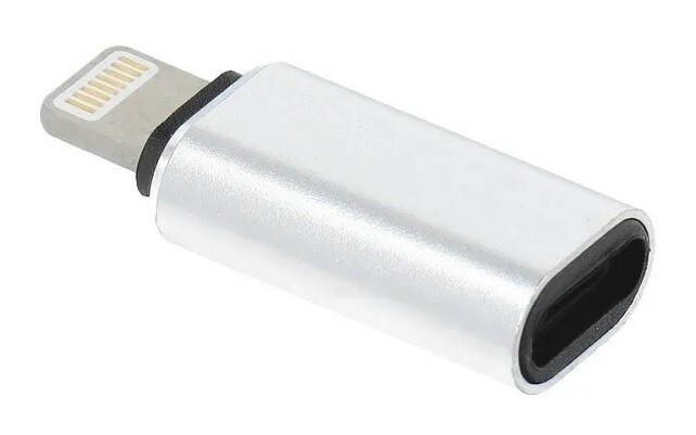 Gray Adapter Charger And Sync Type C Socket For IPHONE, 8 gallery
