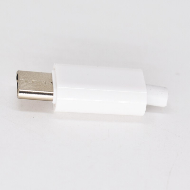 1set White USB 3.1 Type C USB C Male Plug DIY Connector Solder Housing Cover gallery
