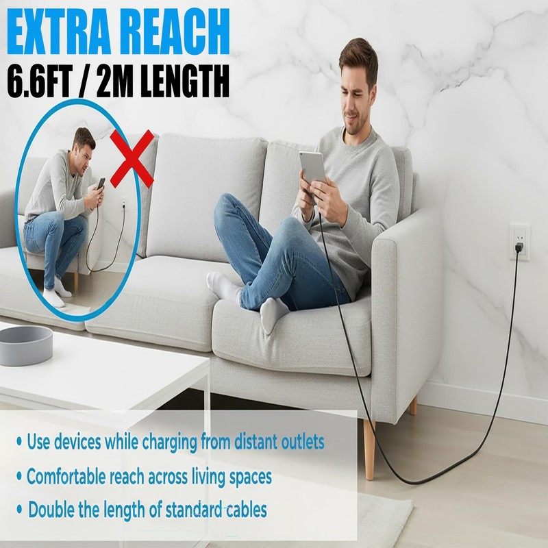10-Pack USB -Cables [6.6ft | 3A Fast Charge | Braided] – USB-A to USB-Charger... gallery